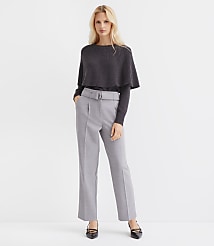 Belted Taper Pants in Melange carousel Product Image 1
