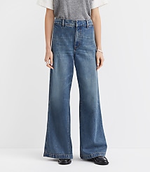 Curvy High Rise Trouser Jeans in Authentic Vintage Mid Wash carousel Product Image 1