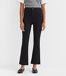 Curvy Fresh Cut High Rise Kick Crop Jeans in Jet Black Wash carousel Product Image 1