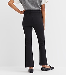 Curvy Fresh Cut High Rise Kick Crop Jeans in Jet Black Wash carousel Product Image 2