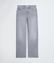 Mid Rise Relaxed Straight Jeans in Grey carousel Product Image 4