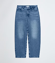 High Rise Barrel Jeans in Authentic Vintage Mid Wash carousel Product Image 4