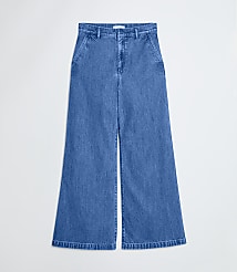 High Rise Trouser Jeans in Bright Mid Indigo Wash carousel Product Image 4
