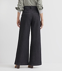 Curvy High Rise Trouser Jeans in Washed Black Wash carousel Product Image 2