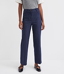 Petite Curvy Parker Straight Pants in Pinstripe carousel Product Image 2