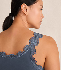 Haven Well Within Organic Cotton Rib Knit Lace Tank carousel Product Image 3