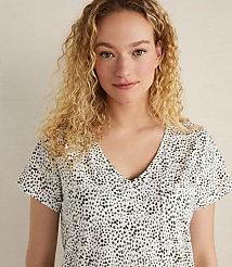 Haven Well Within Organic Cotton Jersey Animal Dot Sleep Dress carousel Product Image 2