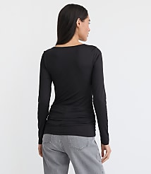 Ruched Deep V-Neck Top carousel Product Image 3