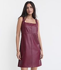 Faux Leather Strappy Mini Dress carousel Product Image 3
