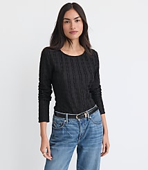 Textured Long Sleeve Crew Neck Tee carousel Product Image 3