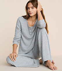 Lou & Grey Brushed Waffle Pajama Set carousel Product Image 1