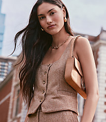 Herringbone Square Neck Vest Top carousel Product Image 1