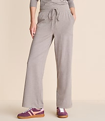Lou & Grey Heathered Brushedsoft Slim Wide Leg Pants carousel Product Image 2