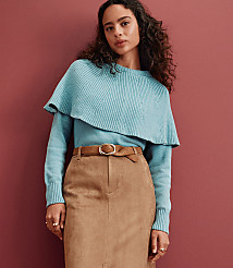 Ribbed Cape Sweater carousel Product Image 2