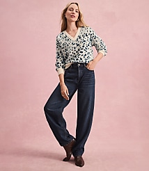 High Rise Barrel Jeans in Authentic Vintage Mid Wash carousel Product Image 5