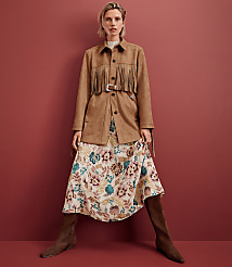 Garden Chiffon Paneled Midi Skirt carousel Product Image 4