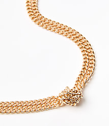 Knotted Chain Link Necklace carousel Product Image 2