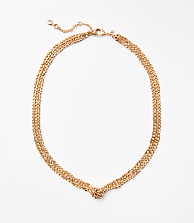 Knotted Chain Link Necklace carousel Product Image 1