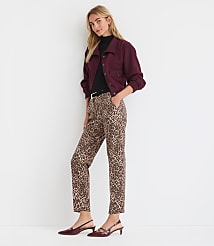 Petite Riviera Slim Pants in Leopard Print Bi-Stretch carousel Product Image 1