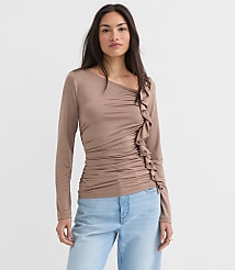 Ruffle Side Ruched Top carousel Product Image 1