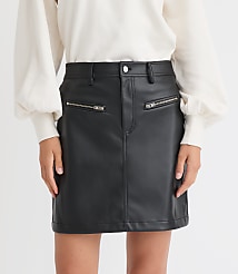 Faux Leather Moto Mini Skirt carousel Product Image 3