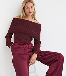 Ribbed Off The Shoulder Sweater carousel Product Image 1