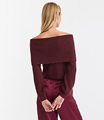 Ribbed Off The Shoulder Sweater carousel Product Image 3