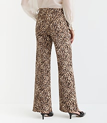 Petite High Rise Wide Leg Jeans in Leopard Print carousel Product Image 3