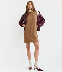 Petite Faux Suede Mini Pocket Dress carousel Product Image 1
