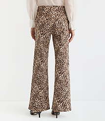Curvy High Rise Wide Leg Jeans in in Leopard Print carousel Product Image 2