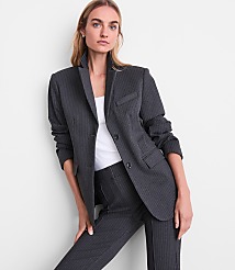 Petite LOFT Versa Ponte Blazer in Pinstripe carousel Product Image 2