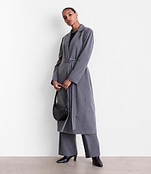 LOFT Versa Seasonless Stretch Belted Coat in Heather carousel Product Image 1