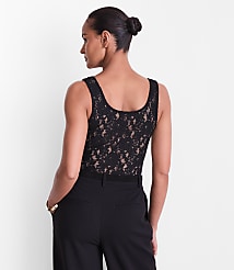 LOFT Versa Floral Lace Bodysuit carousel Product Image 3