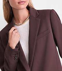 LOFT Versa Crepe Drape Relaxed Blazer carousel Product Image 4