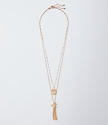 Cluster Tassel Pendant Necklace Set carousel Product Image 1