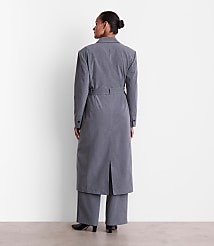 LOFT Versa Seasonless Stretch Belted Coat in Heather carousel Product Image 3