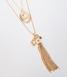 Cluster Tassel Pendant Necklace Set carousel Product Image 2