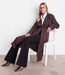 Petite LOFT Versa Crepe Drape Oversized Trench Coat carousel Product Image 2