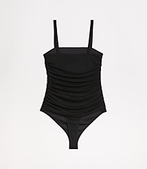 Petite LOFT Versa Shirred Mesh Bodysuit carousel Product Image 6
