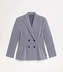 Petite LOFT Versa Seasonless Stretch Double Breasted Blazer in Heather carousel Product Image 3