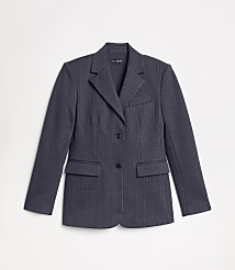 Petite LOFT Versa Ponte Blazer in Pinstripe carousel Product Image 5