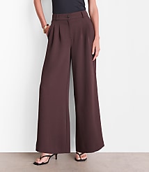 Petite LOFT Versa Crepe Drape Palazzo Pant carousel Product Image 2