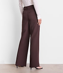 Petite LOFT Versa Crepe Drape Pleated Relaxed Straight Pants carousel Product Image 3