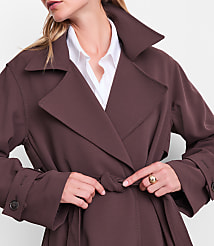 Petite LOFT Versa Crepe Drape Oversized Trench Coat carousel Product Image 3