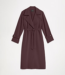 Petite LOFT Versa Crepe Drape Oversized Trench Coat carousel Product Image 4
