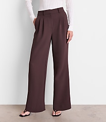 Petite LOFT Versa Crepe Drape Pleated Relaxed Straight Pants carousel Product Image 2