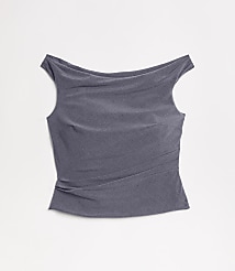 LOFT Versa Seasonless Stretch Off The Shoulder Top in Heather carousel Product Image 5