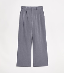 LOFT Versa Seasonless Stretch Double Pleat Wide Leg Pants in Heather carousel Product Image 5