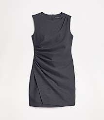 LOFT Versa Ruched Ponte Mini Dress in Pinstripe carousel Product Image 5