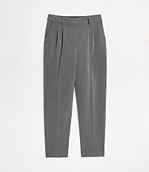 LOFT Versa Seasonless Stretch Double Pleat Taper Pants in Heather carousel Product Image 5